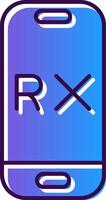 Rx Gradient Filled Icon vector