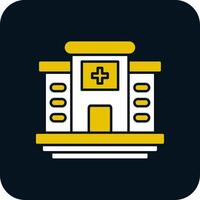Hospital Glyph Two Color Icon vector