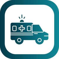 Ambulance Glyph Gradient Round Corner Icon vector