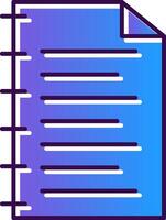 Notebook Gradient Filled Icon vector