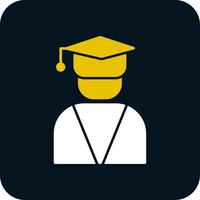 Graduate Glyph Two Color Icon vector