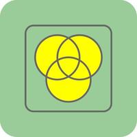 Diagram Filled Yellow Icon vector