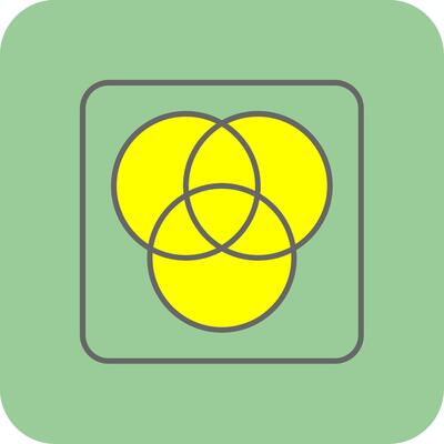 Diagram Filled Yellow Icon