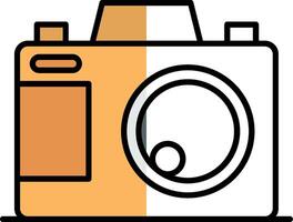 Photo Camera Filled Half Cut Icon vector