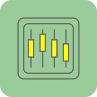 Diagram Filled Yellow Icon vector