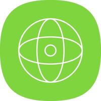 World Line Curve Icon vector