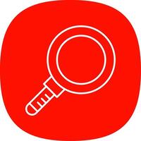 Magnifying Glass Line Curve Icon vector