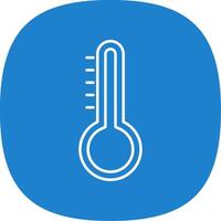 temperatura línea curva icono vector