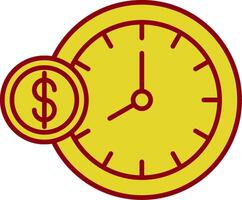 Time Is Money Line Two Color Icon vector