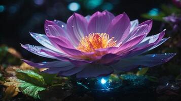 Fantasy style purple flower photo