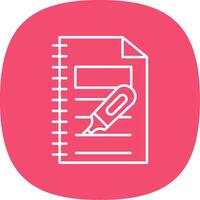 Highlighter Line Curve Icon vector