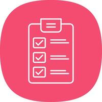 Checklist Line Curve Icon vector