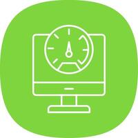 Speed Test Line Curve Icon vector
