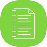 Notebook Line Curve Icon vector