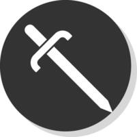 Cutlass Glyph Grey Circle Icon vector