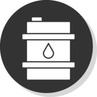 Barrel Glyph Grey Circle Icon vector