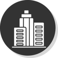 Office Building Glyph Grey Circle Icon vector