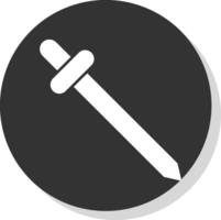 Saber Glyph Grey Circle Icon vector