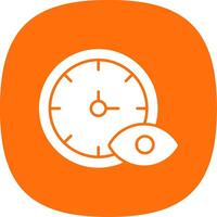 Time Tracking Glyph Curve Icon vector