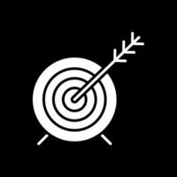 Target Glyph Inverted Icon vector