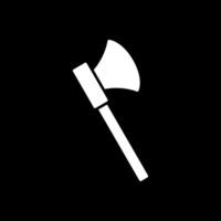 Axe Glyph Inverted Icon vector