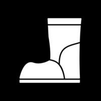 Boot Glyph Inverted Icon vector