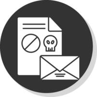 Spam Glyph Grey Circle Icon vector