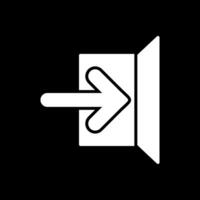 Sign In Glyph Inverted Icon vector