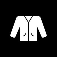 Jacket Glyph Inverted Icon vector