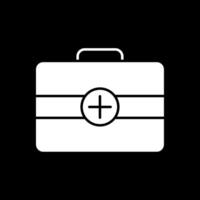 First Aid kit Glyph Inverted Icon vector
