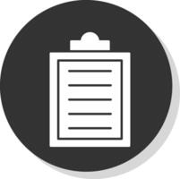 Clipboard Glyph Grey Circle Icon vector