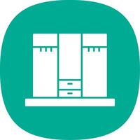 Closet Glyph Curve Icon vector