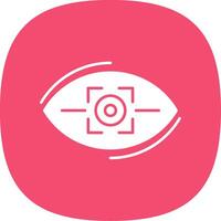 Vision Glyph Curve Icon vector