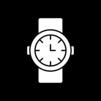Watch Glyph Inverted Icon vector