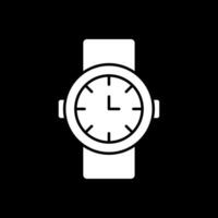 Watch Glyph Inverted Icon vector