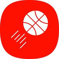 baloncesto glifo curva icono vector