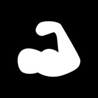 Strength Glyph Inverted Icon vector