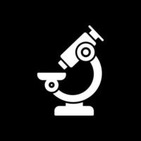 Microscope Glyph Inverted Icon vector