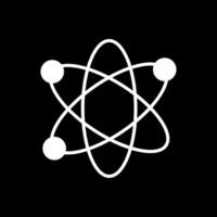 Nucleus Glyph Inverted Icon vector