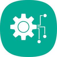 Engineering Glyph Curve Icon vector