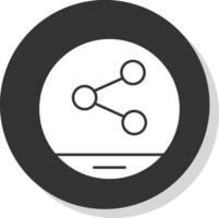 Share Glyph Grey Circle Icon vector