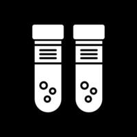 Test Tube Glyph Inverted Icon vector