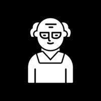 Scientist Glyph Inverted Icon vector