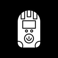 Dosimeter Glyph Inverted Icon vector