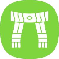 Scarf Glyph Curve Icon vector