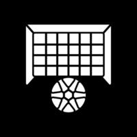 Goal Post Glyph Inverted Icon vector