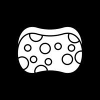 Sponge Glyph Inverted Icon vector