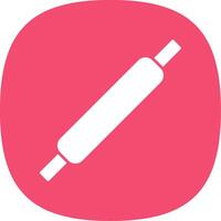Rolling Pins Glyph Curve Icon vector