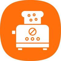 Toaster Glyph Curve Icon vector