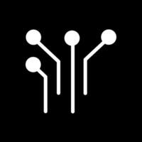 Electronic Circuit Glyph Inverted Icon vector